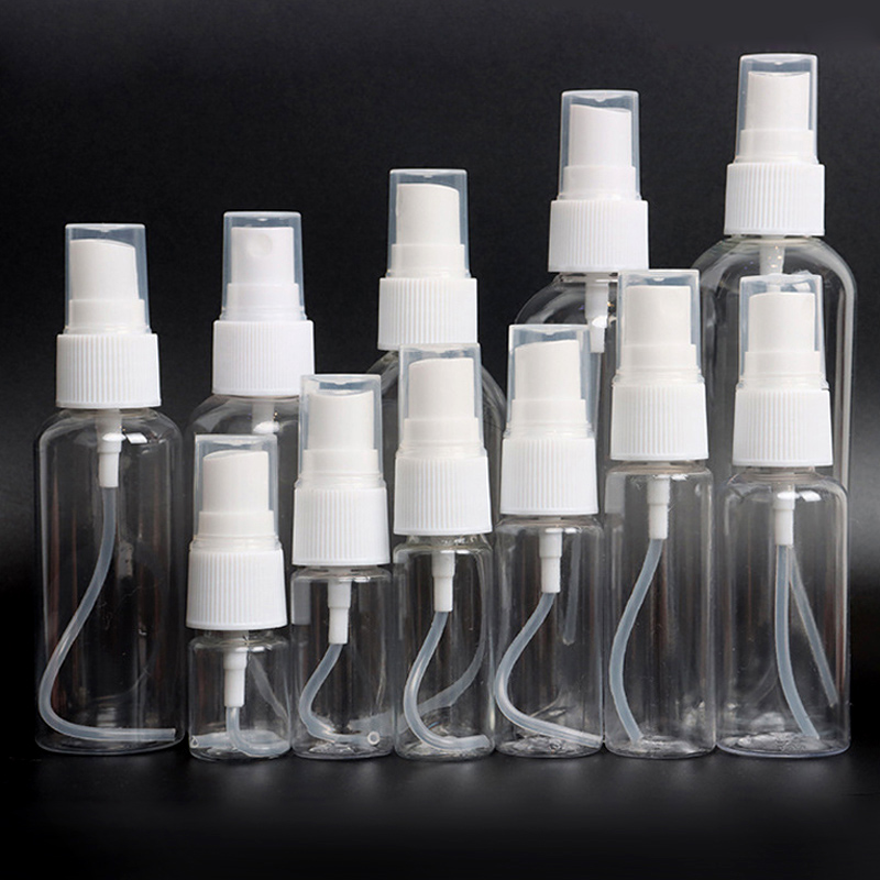 

10 20 30 50 60 80 100ml plastic pet spray bottle skin care set package alcohol bottles