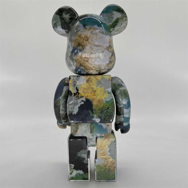 

High quality Bearbrick 400% Mars moon earth violence bear acrylic box decoration trend toy doll gifts