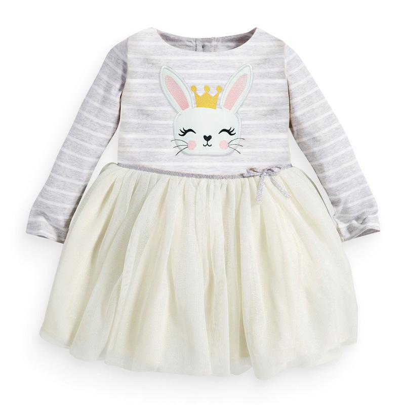 

Girl's Dresses Frocks Autumn Baby Girl Fall Clothes Brand Toddler Cotton Striped Applique Tulle Princess Party Dress For Kids 2-7 Year, Red;yellow
