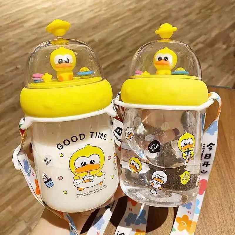 

Children's water lovely plastic Korean girls' high value net red portable milk tea cup creative kettle, Universe duck
