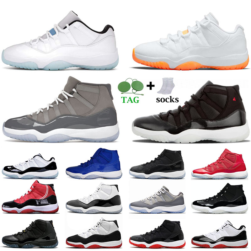 

2021 Jumpman 11 Mens Womens Basketball Shoes Citrus 11s Low Legend Blue XI Cool Grey High 72-10 Space Jam Jubilee 25th Barons Concord Bred Trainers Designer Sneakers, B15 snakeskin - white high 36-47
