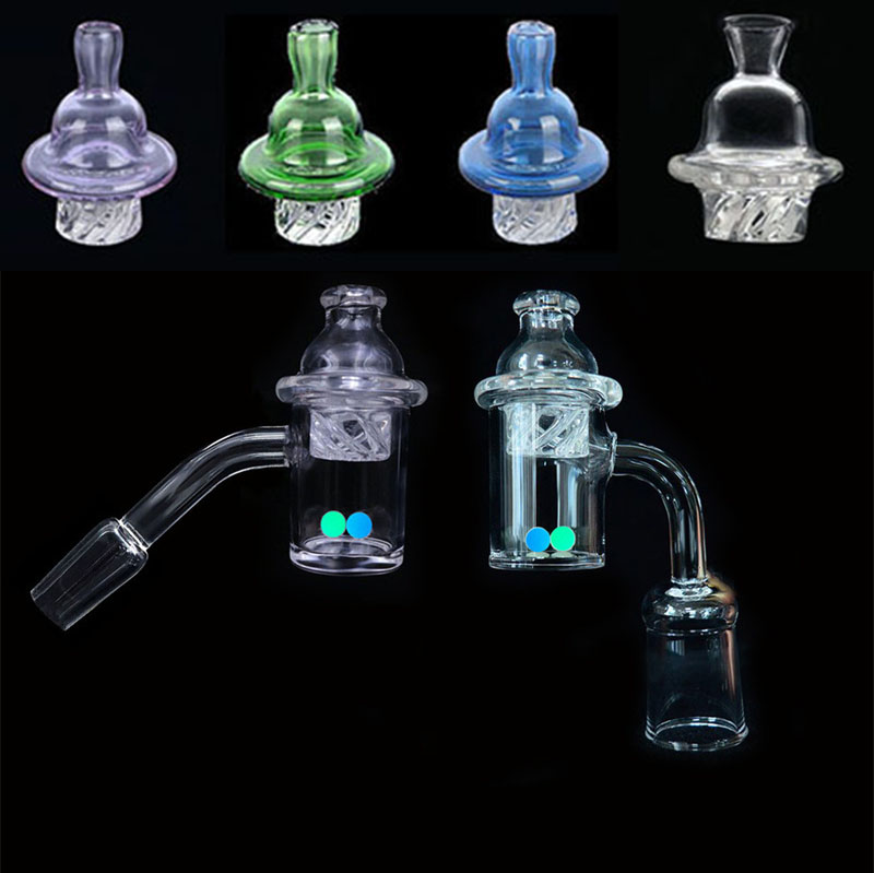

Newest 25mm Quartz Banger Nail with colorful Spinning Carb Cap and ruby Terp Pearl Female Male 10mm 14mm 18mm for water Dab Rig Bong