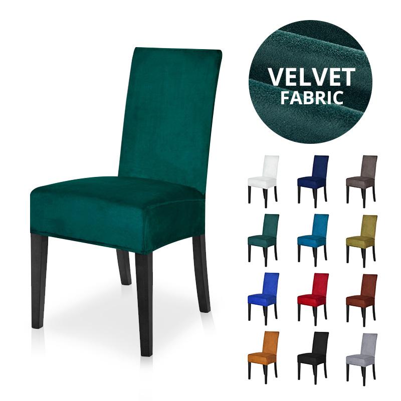 

High Grade Velvet Dining Chair Cover Spandex Office Dining Room Chair Slipcover Chiavari Case for Chairs Elastic Stretch