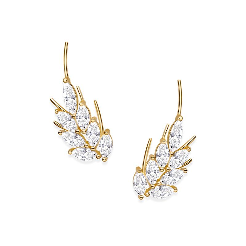 

[Bright new product] HEF jewelry gilt wheat ear studs simple temperament earring tb bracelets Luxury earrings