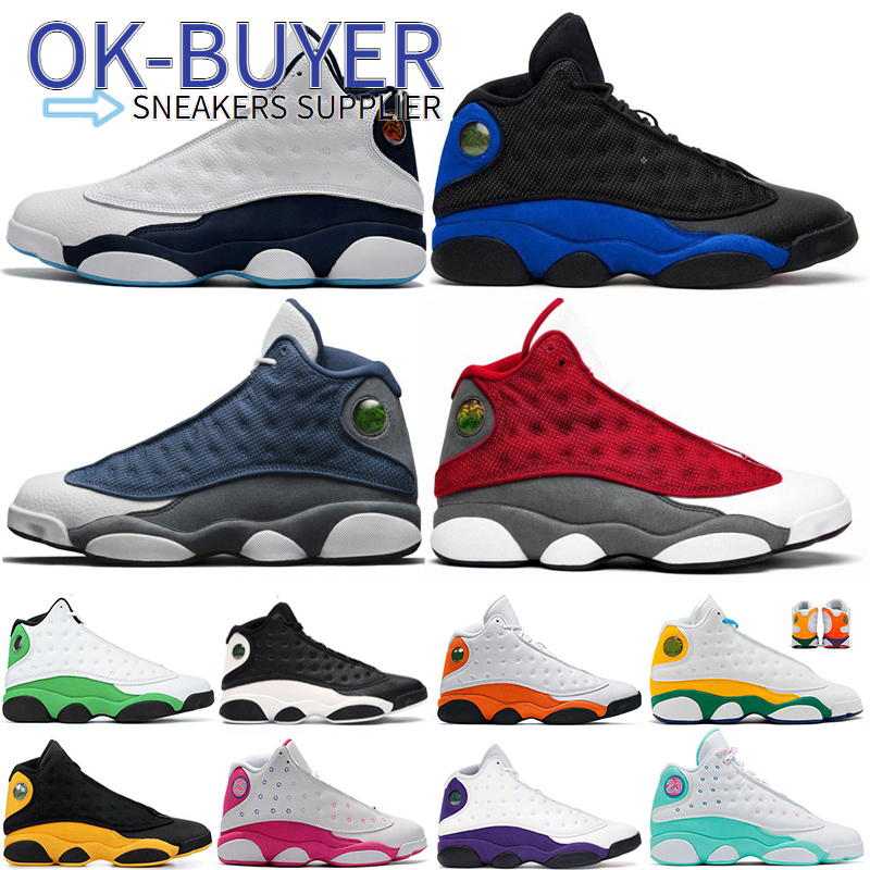 

Dark Powder Blue Starfish 13 Red Flint lucky green black cat Playground 13s Men Basketball Shoes Reflective Hyper Royal Trainers Sneakers, Playoff