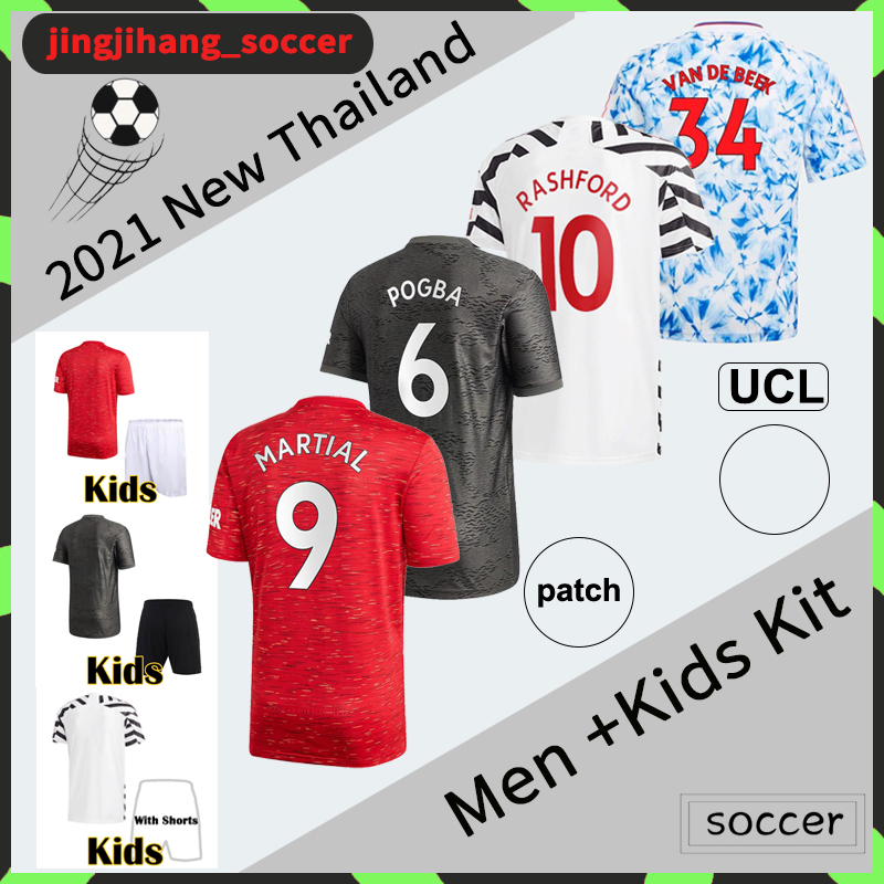 

2020 2021 Thailand Top POGBA soccer jersey HUMANRACE LINGARD RASHFORD Football Shirt United 4th MAGUIRE Uniforms Man Kids Kit Jerseys, Black;yellow