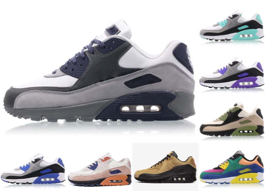 

high quality 2021 New Men Sneakers Shoes Classic 90 Men and woman Running Shoes Sports Trainer Cushion Surface Breathable Sports Shoes 40-45, White;red