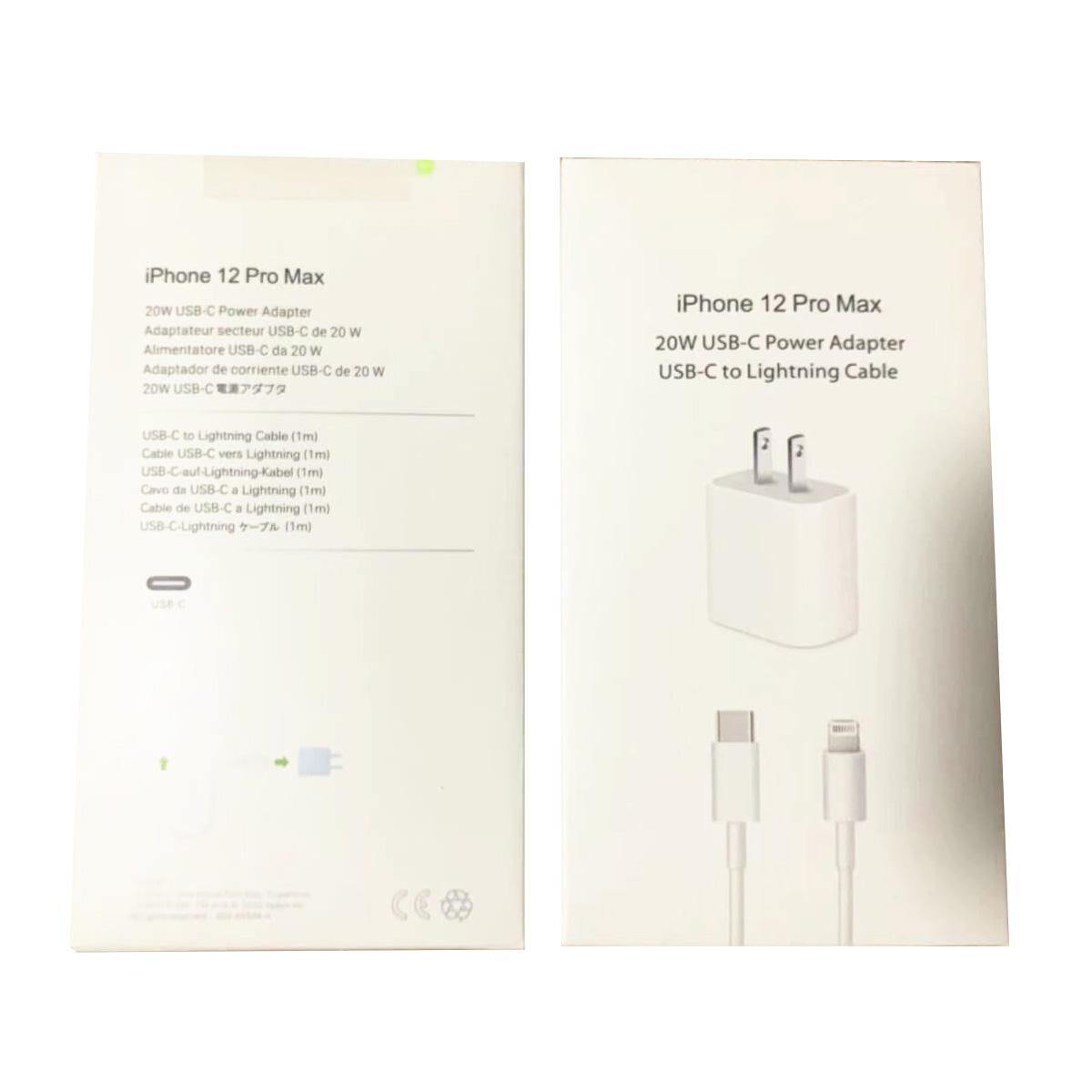 

2 in 1 Set 18W 20W PD Type C USB Charger Kit Cable Fast Charging EU US Plug Adapter Power Delivery Quick Chargers For iPhone 13 12 11 Pro Ma