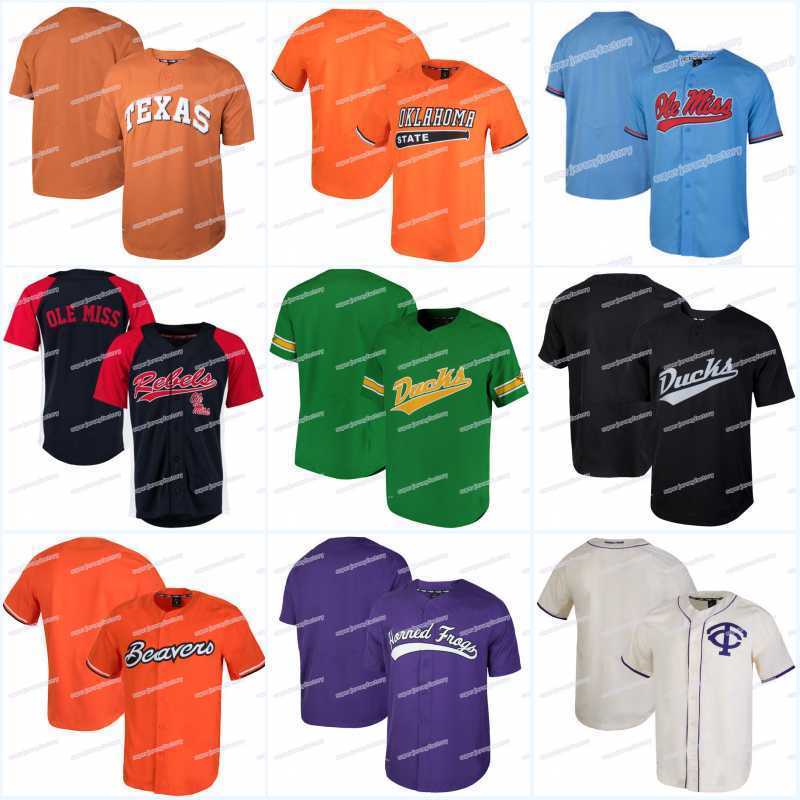 

Men Tennessee Volunteers Ole Miss Rebels Jersey Oregon Ducks Oregon State TCU Horned Frogs Texas Longhorns Baseball Jerseys, Grey