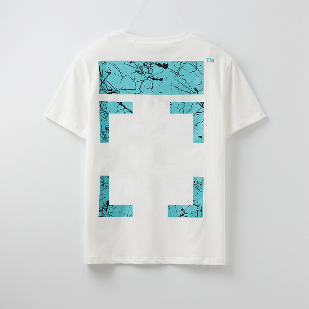 

Designer men's T-shirt Off European short-sleeved T-shirt embroidery White tshirt cotton T Shirts Casual men and women t shirt supre monc 01, White;black