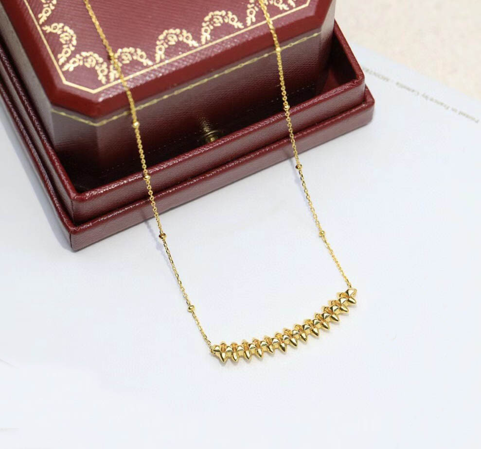

2022 Top quality Charm one line pendant necklace in three colors plated for women wedding jewelry gift have box stamp PS7561