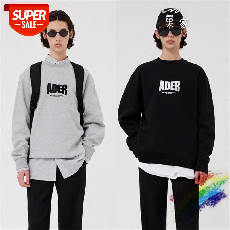 

Embroidery Ader Error Sweatshirts Men Women 1:1 Top Quality Adererror Crewneck Pullovers Hoodie #uQ8E, Black