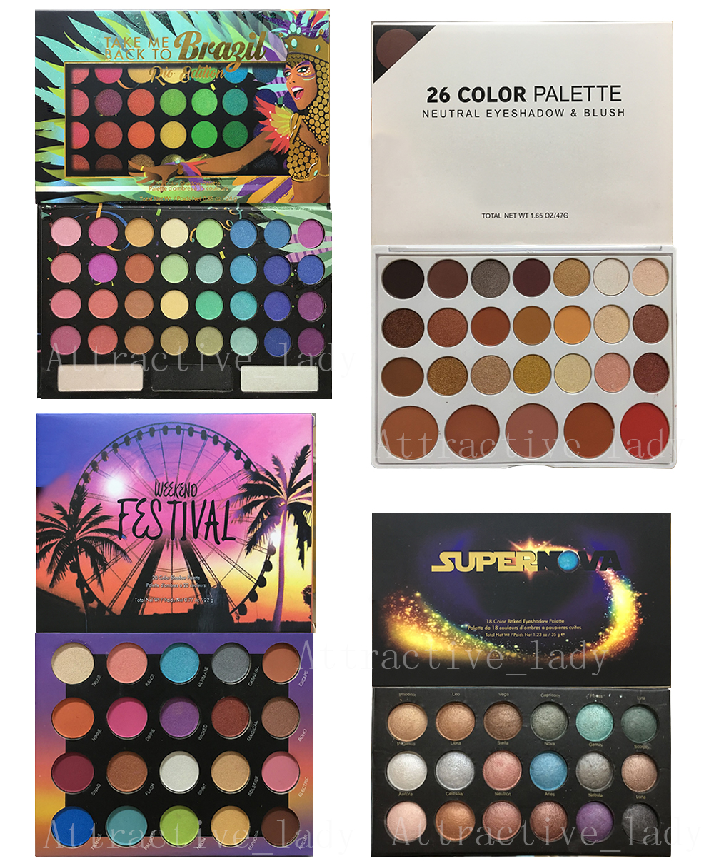 

New High quality Makeup Eyeshadow Palettes Professional Cool and Warm Tones 5 Styles Eyeshadow Palette, Multi