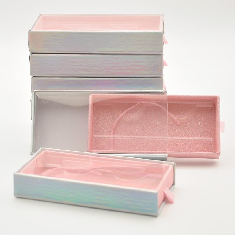 

False Eyelashes 100pack Lash Boxes Packaging Wholesale Empty Magnetic Faux Cils Box Drawer Lashes Case Package