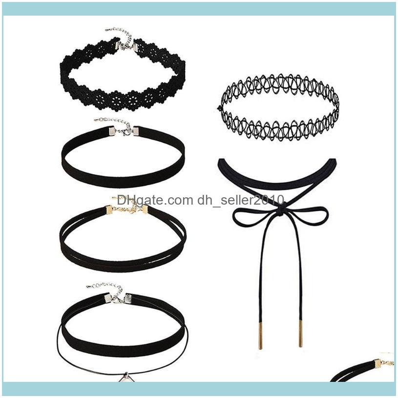 

Necklaces & Pendants Jewelrypieces Choker Necklace Set Stretch Veet Classic Gothic Tattoo Lace Feb9 Chokers Drop Delivery 2021 0Clsf