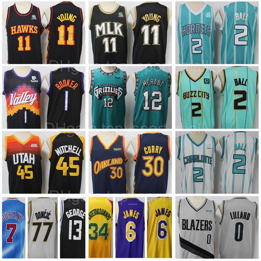 

Stitch Basketball 2 LaMelo Ball Jersey Stephen Curry Lillard Trae Young Donovan Mitchell Devin Booker Ja Morant Kevin Durant Doncic Antetoko, White;black