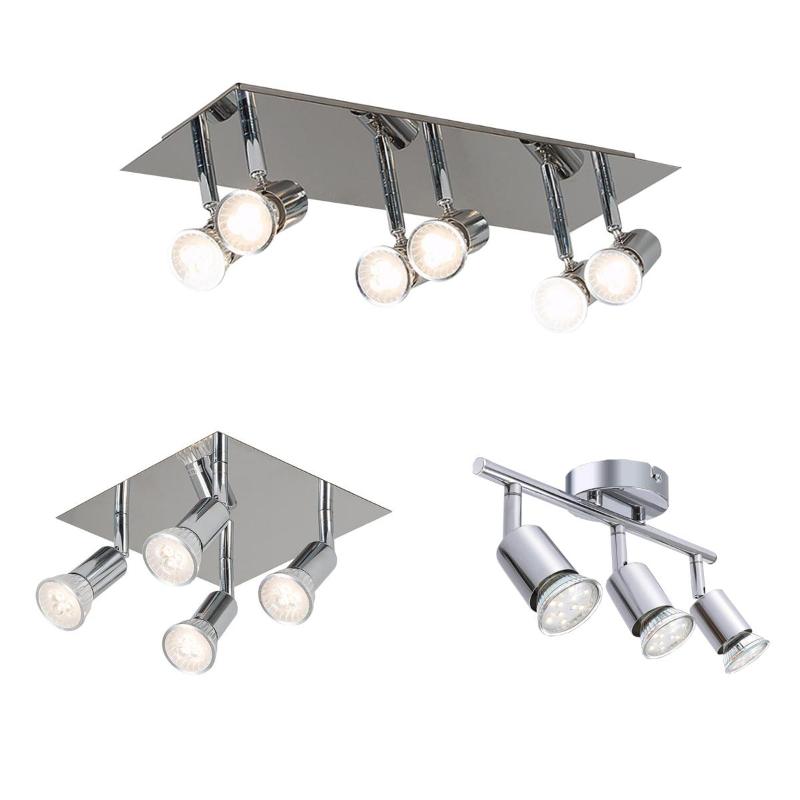 

Ceiling Lights 3/4/6 Way Rotatable Iron Led Light Angle Adjustable Showcase Lamp GU10 Living Room Cabinet Spot Lighting 110-240V