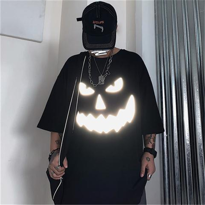 

2021 New T-shirts Preto Dos Homens Do Diabo Reflexivo Tshirt Streetwear Japo Harajuku De Es Dimenses Engraado Vero O-pescoo Tshirts Y4z3, Black