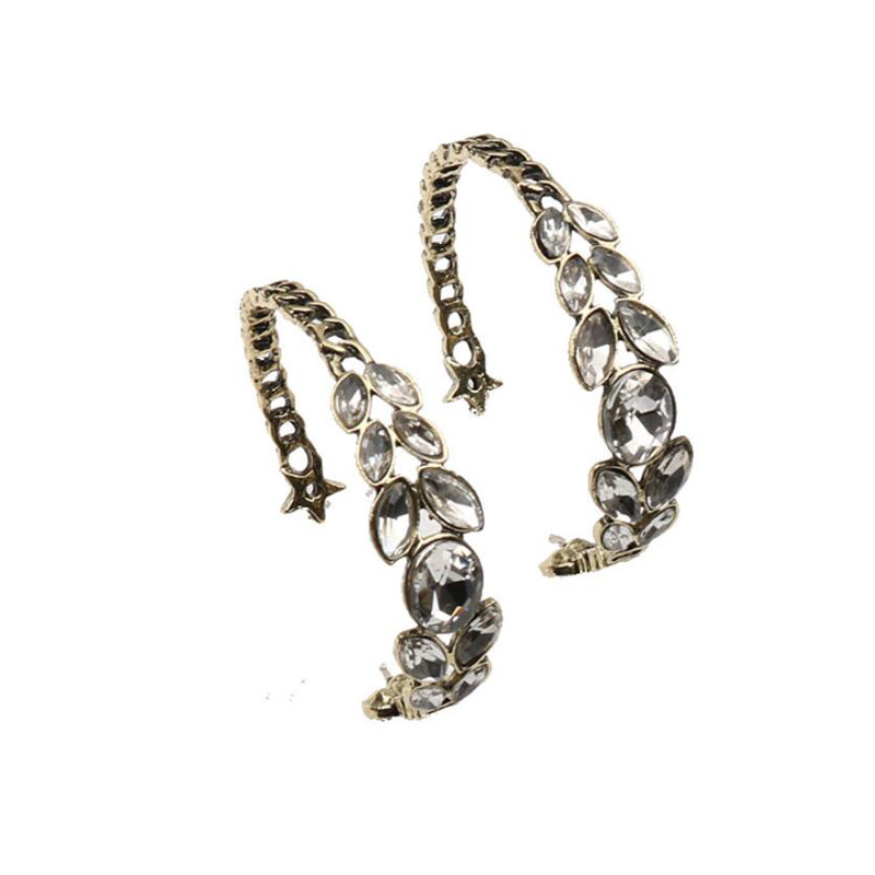 

Fashion Womens Designer Earrings Ear Stud Women Brand Letters Crystal Elegance Temperament Simple Ladies Wedding Party Jewelry Accessories ER0115