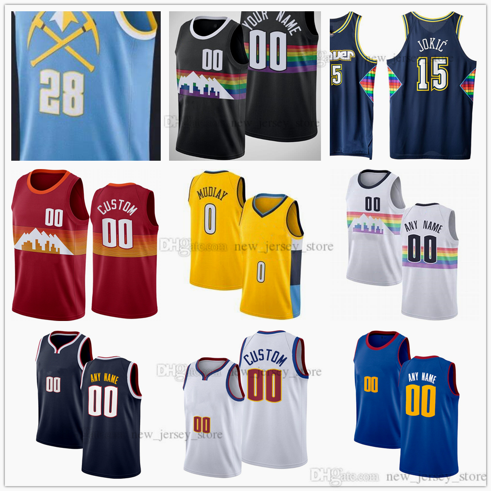 

Printed New 75th City Basketball Jerseys 15 Nikola 27 Jamal Jokic Murray 50 Aaron 1 Porter Jr. Gordon 7 Facundo Campazzo 5 Will Barton 10 Bol Bol 11 Monte Morris 35 Dozier