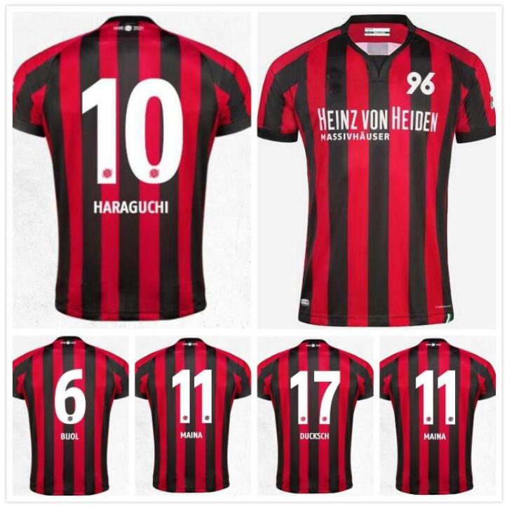 

S-XXL 2021 Hannover 125th 96 anniversary special soccer jerseys home away MAINA 11 BIJOL 6 HARAGUCHI 10 DUCKSCH 17 SCHINDLER 27 21 22 JERSE, Black;yellow