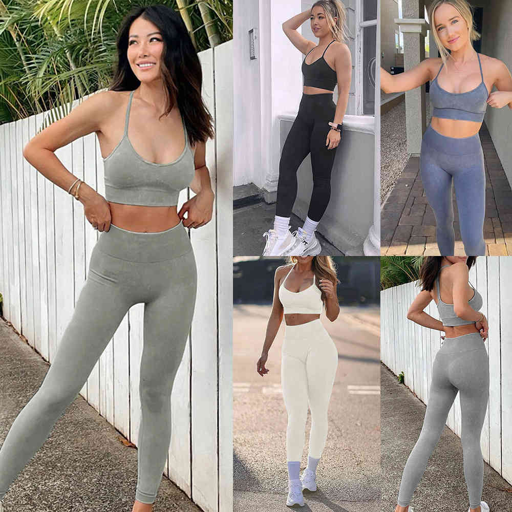 

Outdoor Indoor Exercise Fitness Suit2021yoga workout set for women 2 piece vest Pants Set Yoga, Yj118 + 122 gray