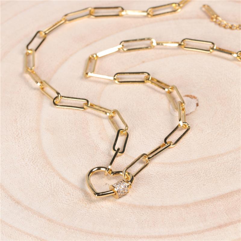 

Chains Bamboo Chain Female Golden Fashion Brand Necklace Women Delicate Cubic Zirconia Choker Link Jewelry Accessories