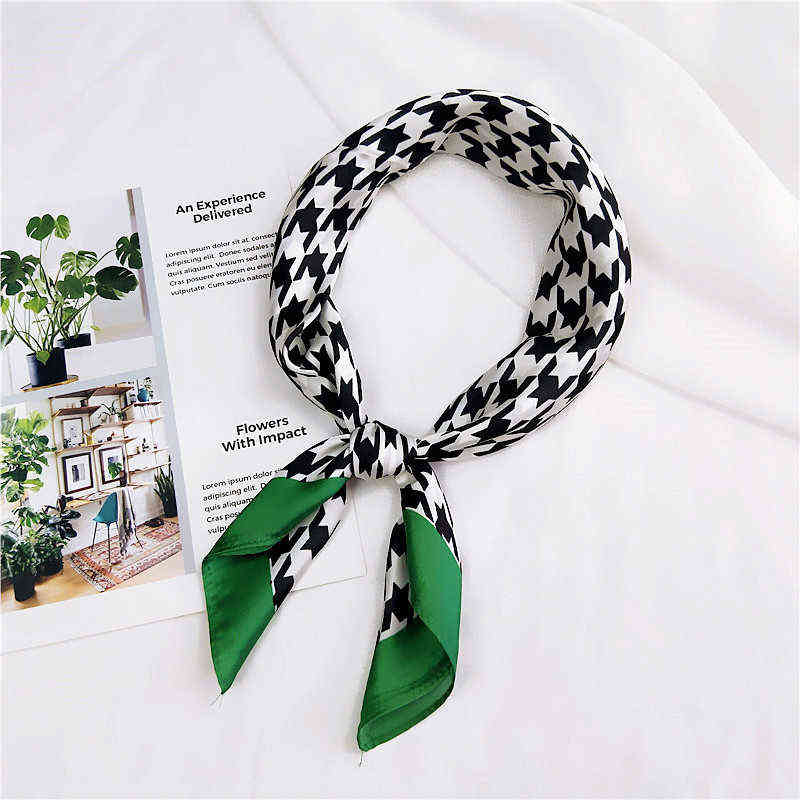 

Silk Satin Women Square Scarf Print Ladies Wrap Bandana Head Hair Scarf Shawls Bag Accessories Handkerchief 70*70CM Y1108