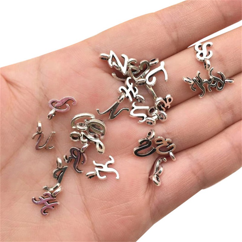 

Charms of 26 Letters alphabet Tibetan Silver Pendant for Jewelry Making DIY Craft Material Accessories Wholesale 62 T2, Bronze;silver