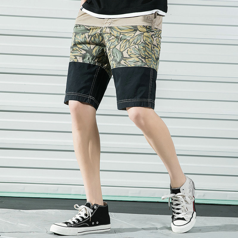 

New 2021 Will See Military Tactics Men Print Camouflage Cargo Casual Loose Cotton Camo Army Shorts Pants S912, Coffee