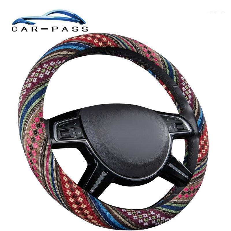 

Steering Wheel Covers Car-pass Car Cover Skidproof Auto Steering- Anti-Slip Universal Embossing Leather Car-styling1