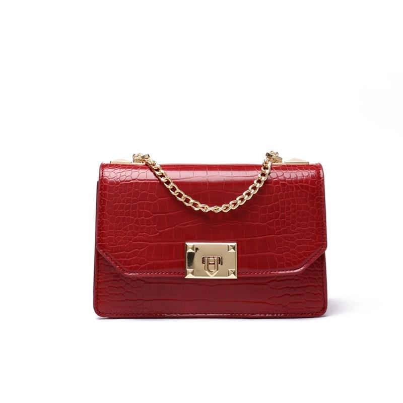 

Stone Pattern Small Flap Bags for Women Luxury Chain Crossbody Bag Ladys Trendy High Quality Leather Shoulder Handbag Sac A Main, Black