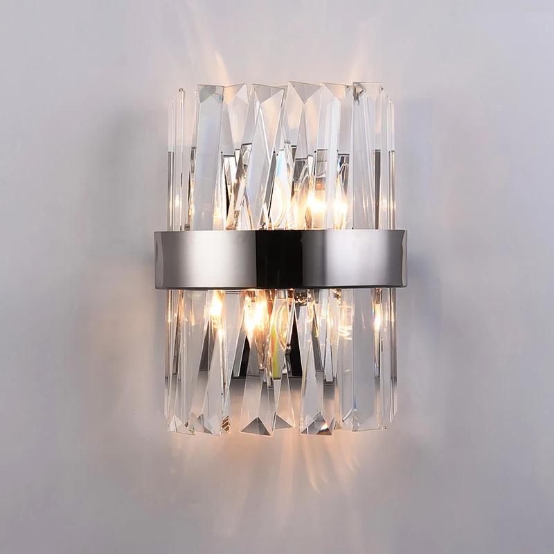 

New Modern Crystal Wall Lamp Sconce LED Indoor Light Fixtures For Home Decor Bedroom Bathroom Corridor Mirror