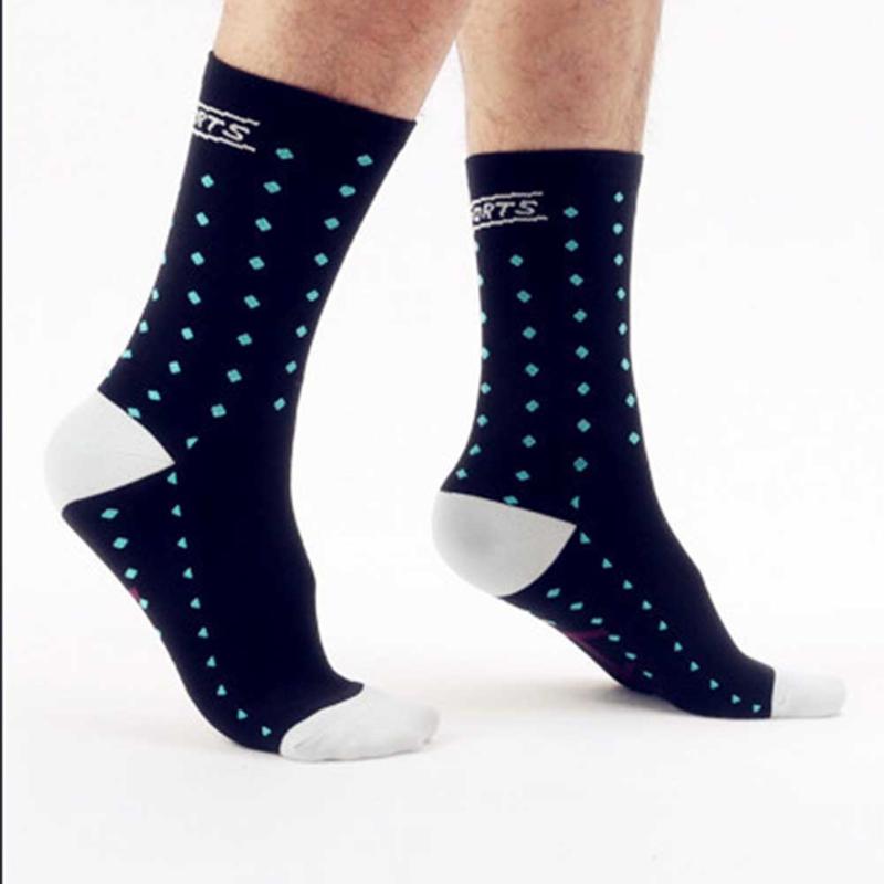 

1 Pair Running Wear Resistant Outdoor Sports Sweat Absorbing Soft Elastic Middle Tube Breathable Hiking Cycling Socks Anti Slip, Fluorescent yellow