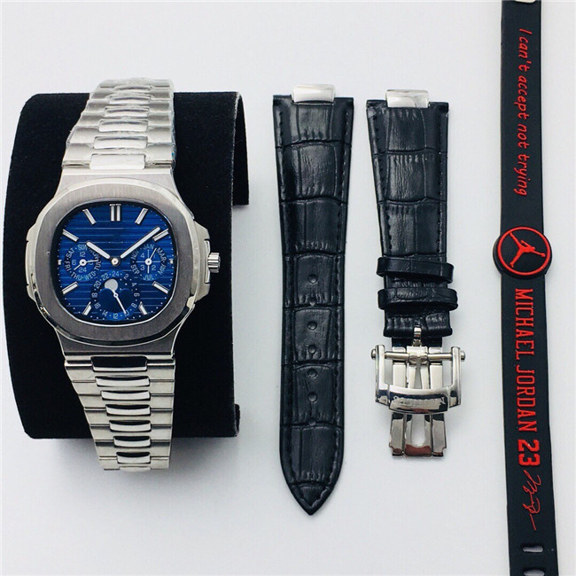 

PFF factory to create a diameter of 41mm thickness 10mm watch 9100 movement month/week/calendar/lunar phase24and other complex func, Slivery;brown