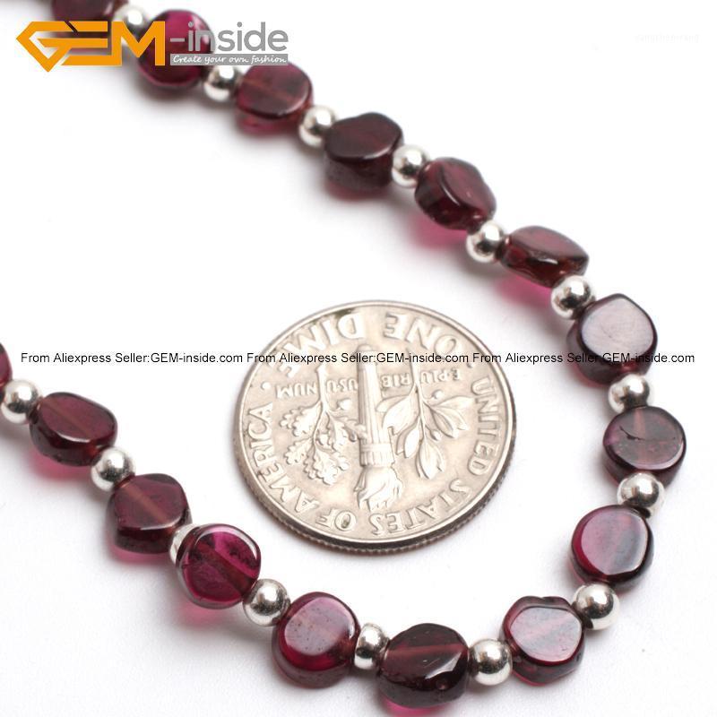 

Gem-inside Natural Garnet Stone Beads Handmade Necklace Selectable Type 16inch DIY Jewelry Christmas Gift Chains