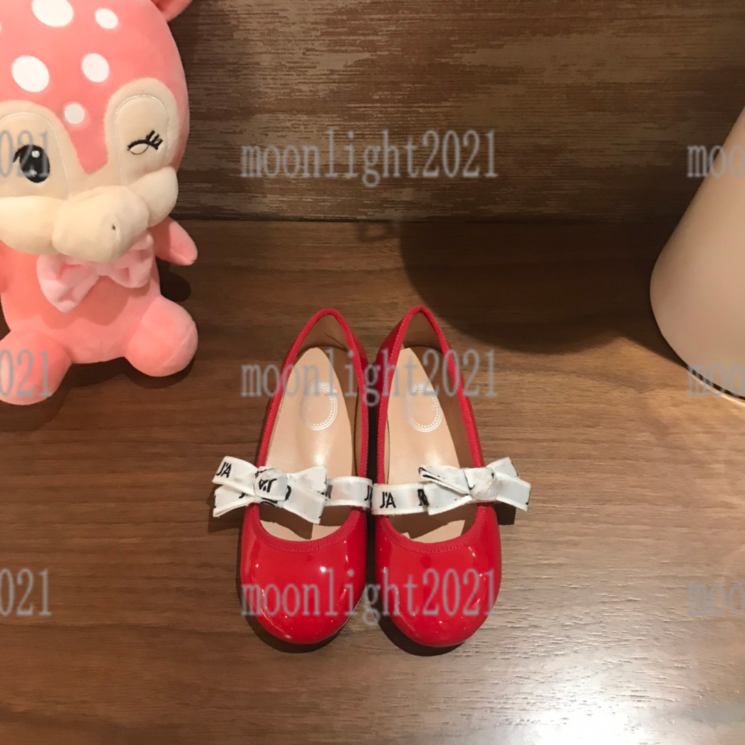 

babys kids princess sneakers girls shoes bow tie ballet shoes Imported patent leather for 1-3 years baby size 20-25, Black