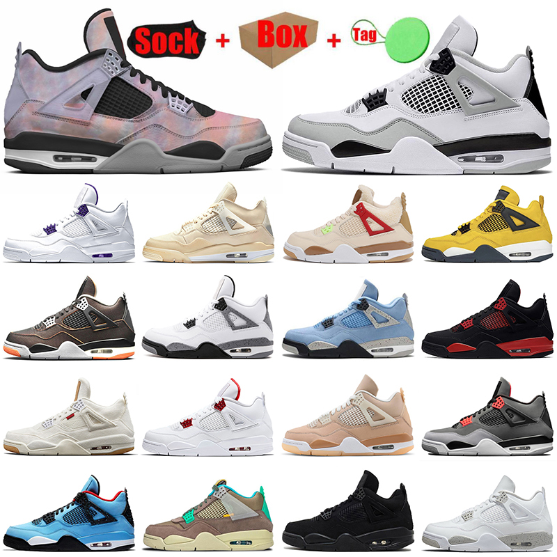 

Jumpman 4 4s men women basketball shoes Zen Master Infrared Black Cat White Oreo Sail Red Thunder University Blue Wild Things Trainers Sports Sneakers With Box, Color#21 36-47 cool grey