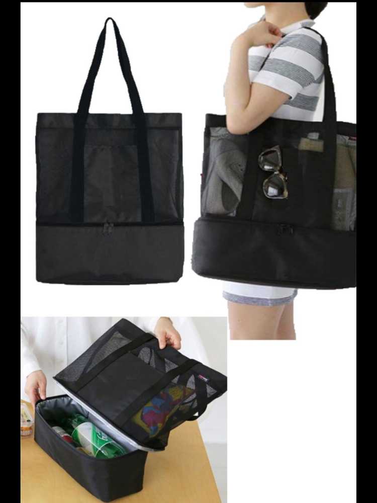 

XONE BLACK 15 + 35 LITER HOT COLD PROTECTED ICE GLASS THERMAL PICNIC CAMP TRAVEL BEACH BAG HANGING SHOULDER CARRY QUALITY