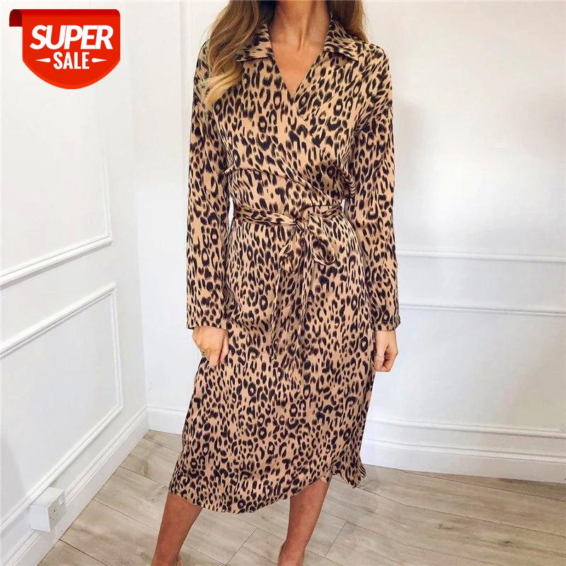 

Women Leopard Dress 2019 Sexy Bandage Party Long Dresses Vintage Long Sleeve Beach Chiffon Dress Sundress Vestidos de fiesta #qo2F, Black;gray