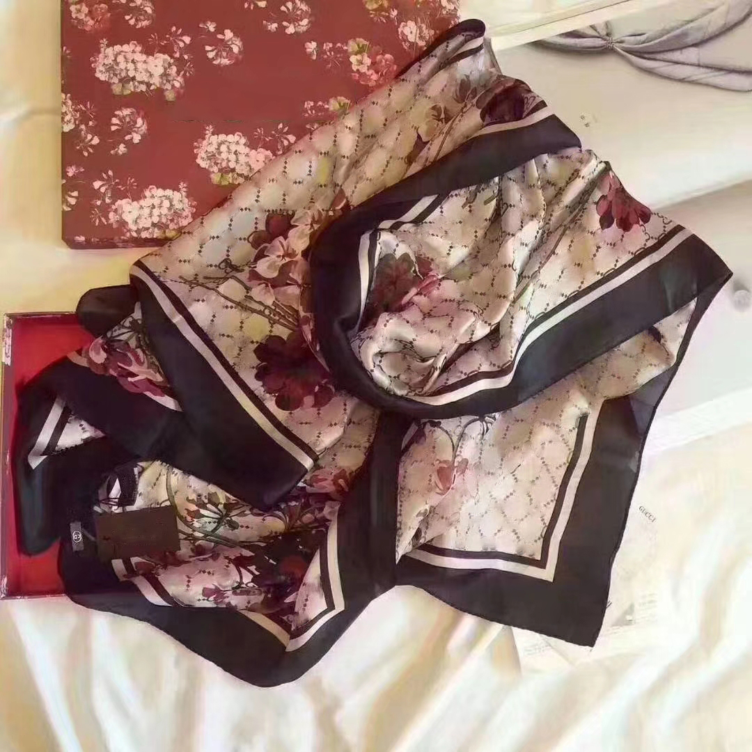 

2020 Brand New Designers scarf High Quality silk long scarves Classic Floral Printing design womans scarves size 180x90cm no box