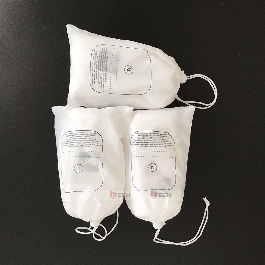 

3 sizes m l xl body massage slimming suit massage bodysuit for vaccum therapy, White