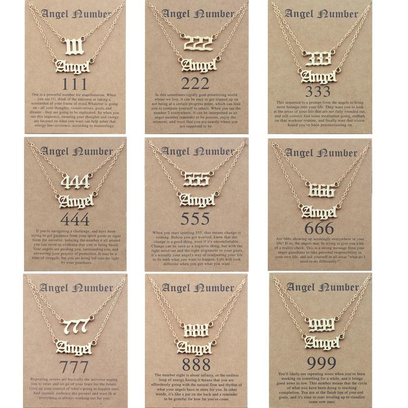 

Chains 12 Constellation Angel Letter Initial Multi-layer Pendant Necklace Gold Color Chain Choker Fashion Cardboard Jewelry