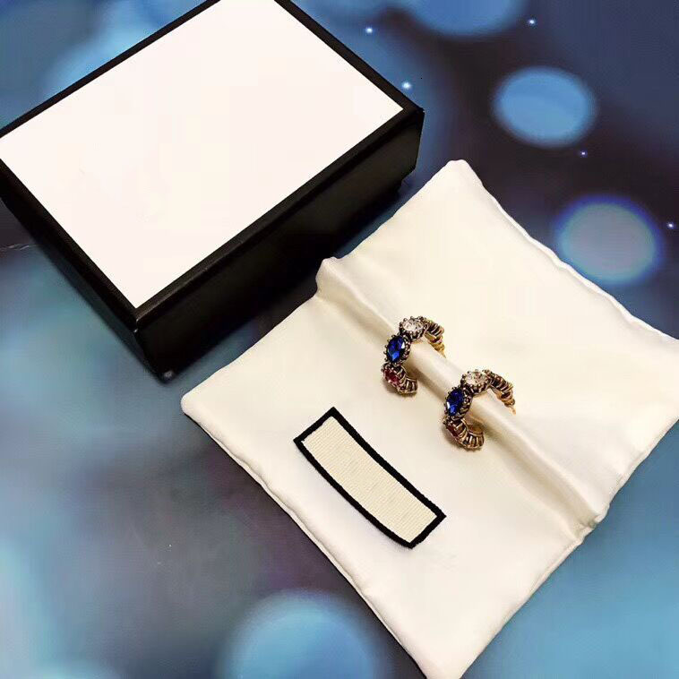

designer Jewellery earrings womengujia new style color diamond personalized earrings made of brass