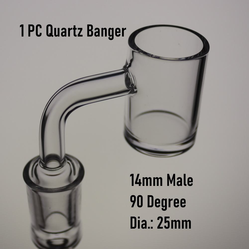 

Quartz banger 14mm male Bucket Size 25mm Smoking 90 degree 4mm Thickness Base Flat Top