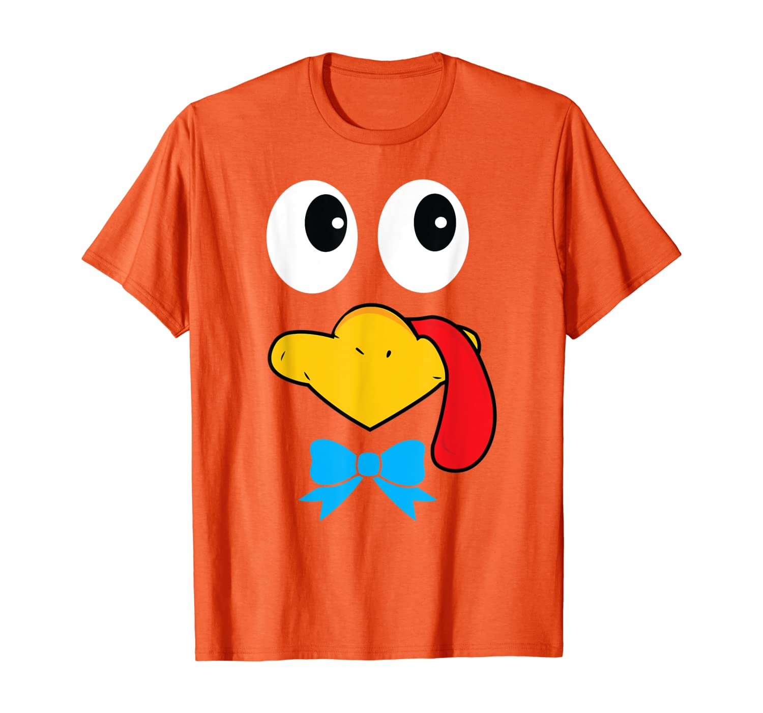 

Funny Thanksgiving Turkey Face Gift Art Funny Turkey Gift T-Shirt, White;black
