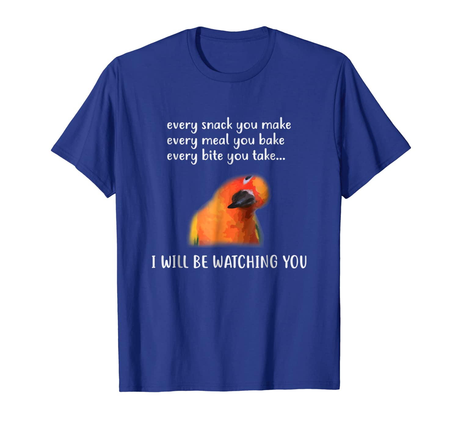 

funny conure bird shirt, sun conure t-shirt for conure lover, White;black