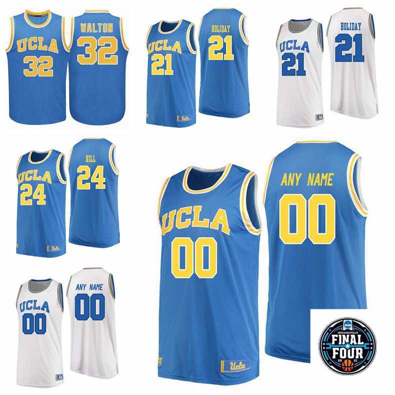 

NCAA Final Four Basketball College UCLA BRUINS Jersey University Reggie Miller 31 Bill Walton 32 Russell Westbrook 0 Jrue Holiday 21, Blue