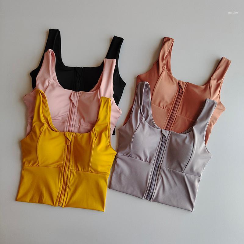 

High Support Padded Sports Bras Push Up Straps Running Fitness Bra Top Clothing Women Training Yoga Outfit, Yellow