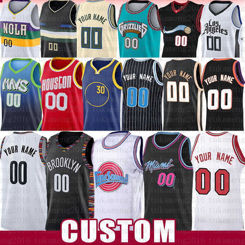 

2021 New Mesh Retro Los custom Angeles Mens Basketball Jerseys Movie Space Jam Tune Squad Jersey size s- white black red